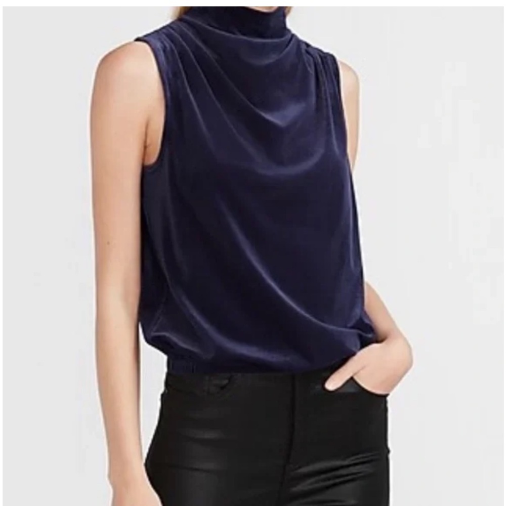 Express Velvet Halterneck Top